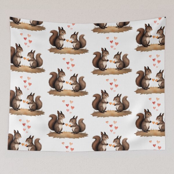 Item preview, Watercolor squirrel family, watercolor squirrel , valentine day, love, adorable animals designed and sold by Victoria Riabov.