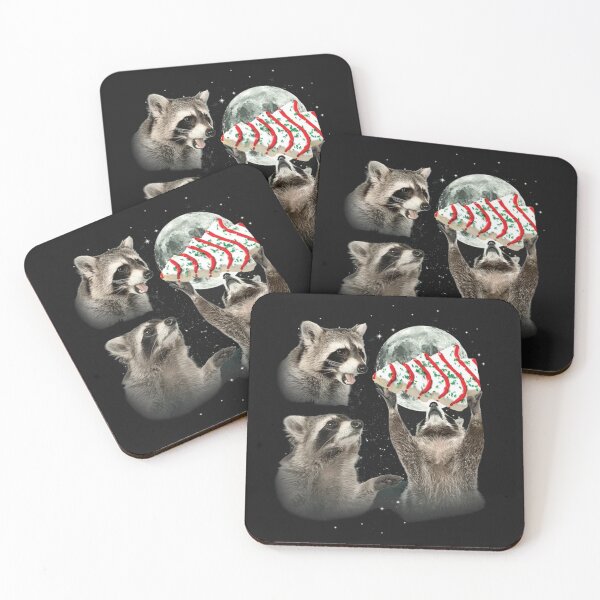 Item preview, Three Raccoons Christmas Cake Moon designed and sold by Silkyboy.