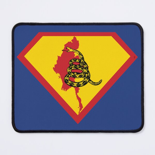 Item preview, MYANMAR  - Freedom Is The Superpower - Gadsden Snake Flag - Dont Tread On Me SUPERHERO design designed and sold by pelagio.