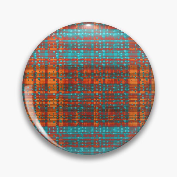 Item preview, Abstract Plaid Teal and Orange Print designed and sold by Sharon Schwalbe.