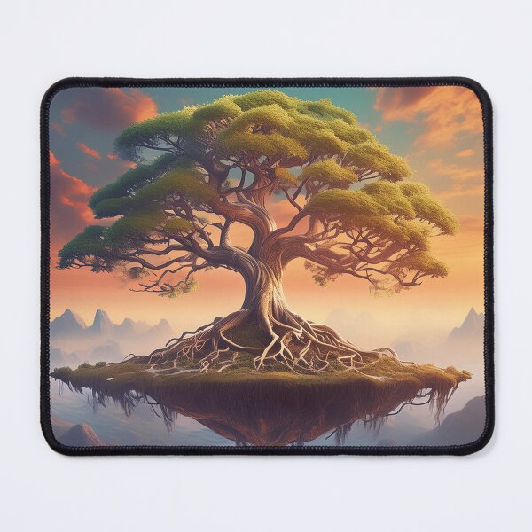 Item preview, Ancient tree levitating over water at sunset designed and sold by homydesign.