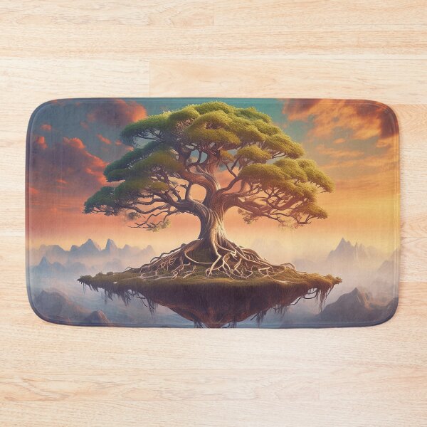 Item preview, Ancient tree levitating over water at sunset designed and sold by homydesign.