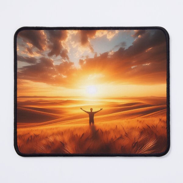 Item preview, Sunset over wheat field with outstretched arms designed and sold by homydesign.