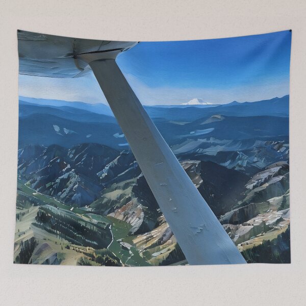 Artikelvorschau, Mount Rainier, Cascade Foot Hills (Ölgemälde) entworfen und verkauft von flyscenicair.