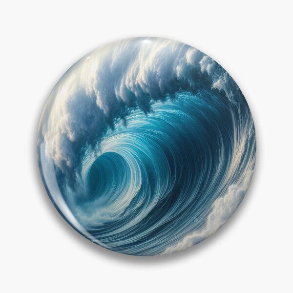 Item preview, A digital artwork of a stylized wave with intricate lines and patterns designed and sold by homydesign.