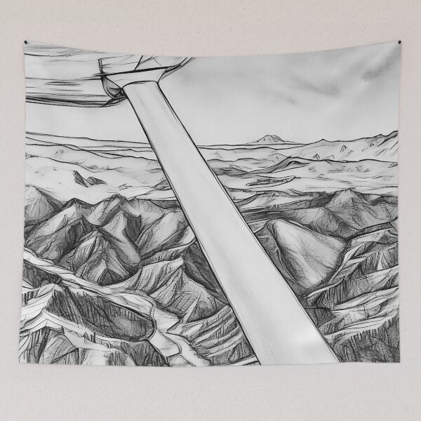 Artikelvorschau, Mount Rainier, Cascade Foot Hills (Skizze) entworfen und verkauft von flyscenicair.