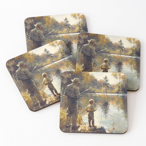 Item preview, Timeless Fishing Memories: Grandfather and Grandson by the Lake designed and sold by Viviglow.