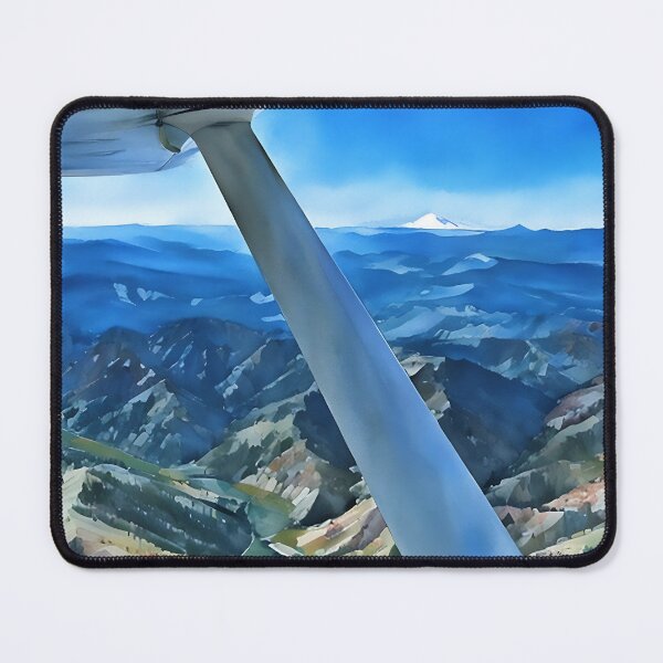 Artikelvorschau, Mount Rainier, Cascade Foot Hills (Aquarell) entworfen und verkauft von flyscenicair.