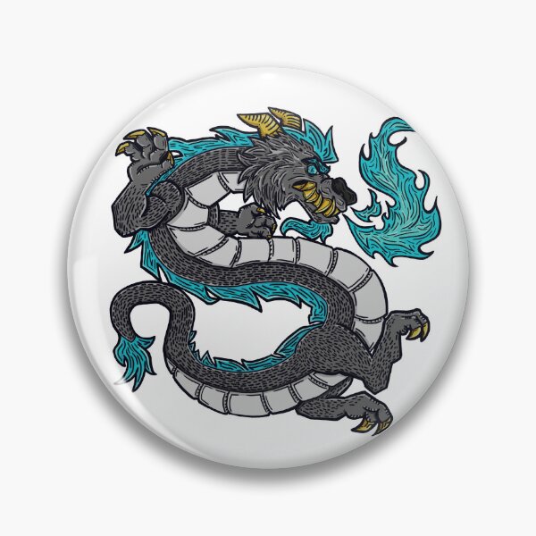Item preview, Long silver dragon with blue fire designed and sold by estermonteraa.