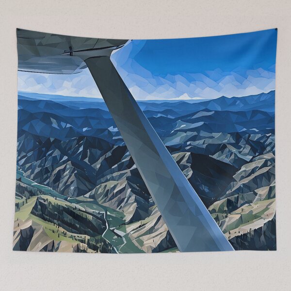 Artikelvorschau, Mount Rainier, Cascade Foot Hills (Poly Art) entworfen und verkauft von flyscenicair.