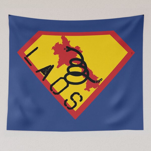 Item preview, LAOS Spell Out - Freedom Is The Superpower - Modern Gadsden Snake Flag - Dont Tread On Me SUPERHERO design designed and sold by pelagio.