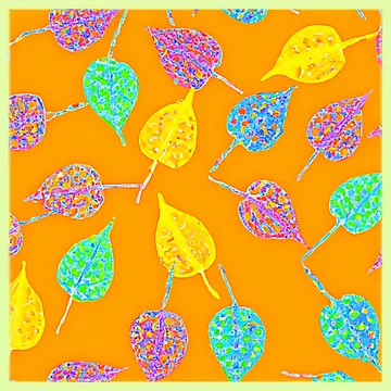 Artwork thumbnail, Retro Leaf Pattern by Health And Fitness Posts e-Store