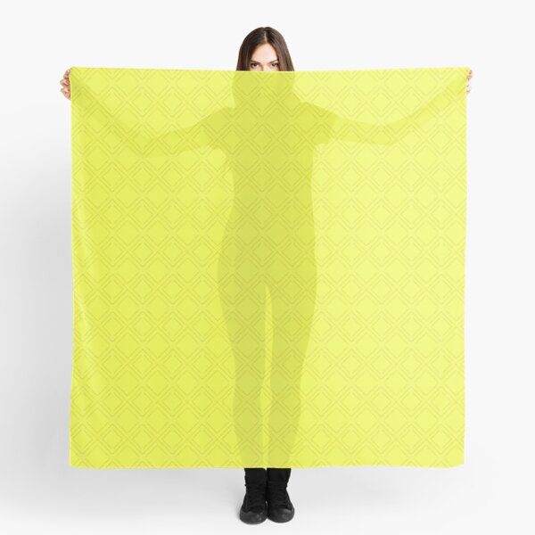 Brite Yellow Diamonds Squares  Scarf