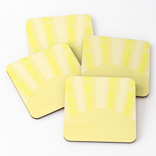 Item preview, Bright Yellow Sunrise Inspired Abstract Illustration With Sun Rays designed and sold by Beautiful art store.