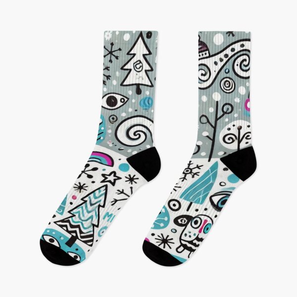 Item preview, Whimsical Snowy Landscape with Doodles designed and sold by Imaginarium of Chaos falcon88 .