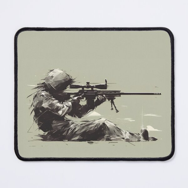 Item preview, Minimalist Sniper Silhouette Art designed and sold by Windy-market.