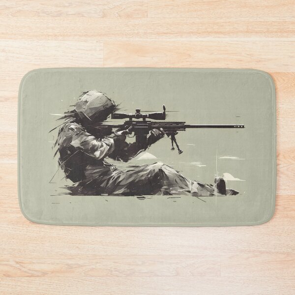 Item preview, Minimalist Sniper Silhouette Art designed and sold by Windy-market.