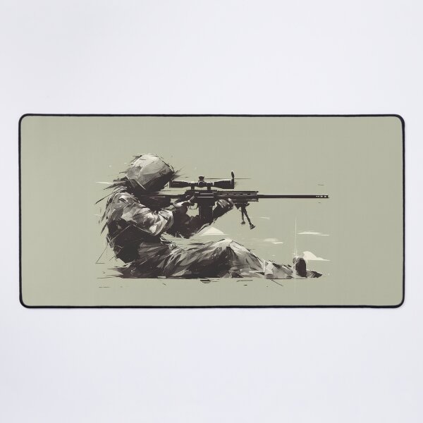Item preview, Minimalist Sniper Silhouette Art designed and sold by Windy-market.