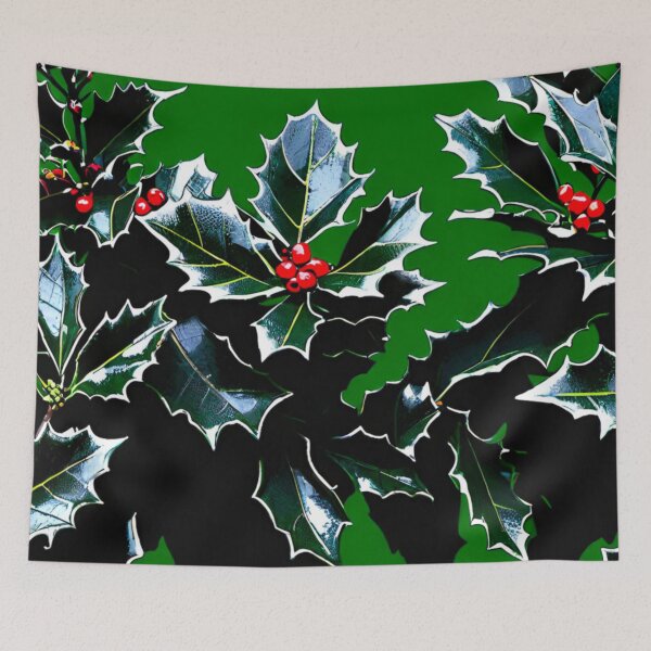Item preview, Festive Holly Bush: A Christmas Classic designed and sold by GrizzlyCollective.