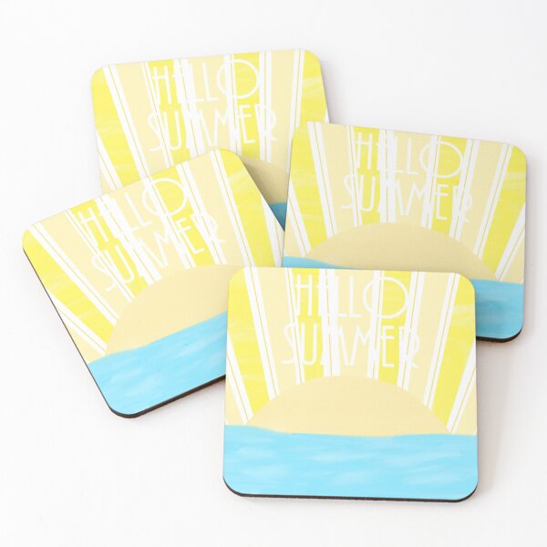 Item preview, Colorful Sunrise Illustration With Bold Text Celebrating the Arrival of Summer designed and sold by Beautiful art store.