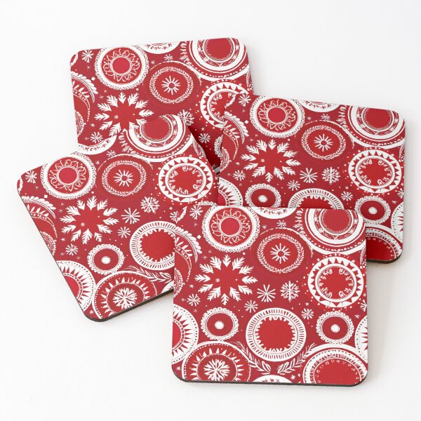 Item preview, Classic Red and White Christmas Pattern designed and sold by GrizzlyCollective.
