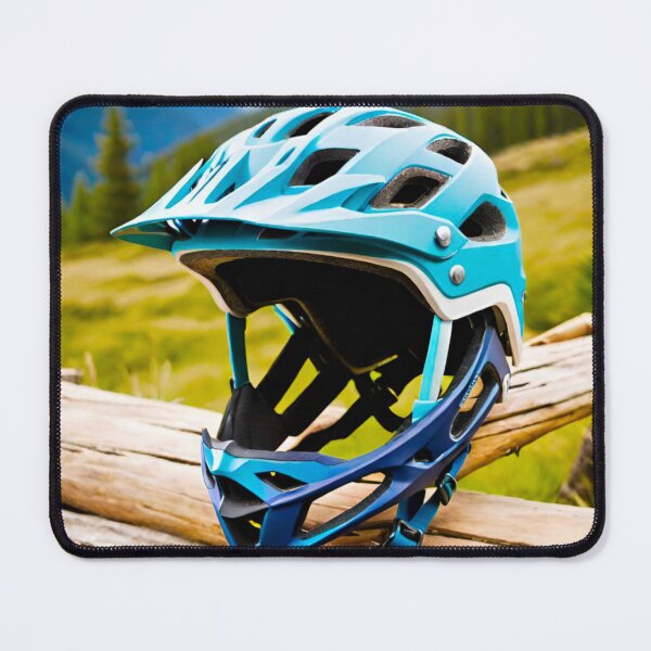 Item preview, MTB Helmet on a Mountain Fence designed and sold by GrizzlyCollective.