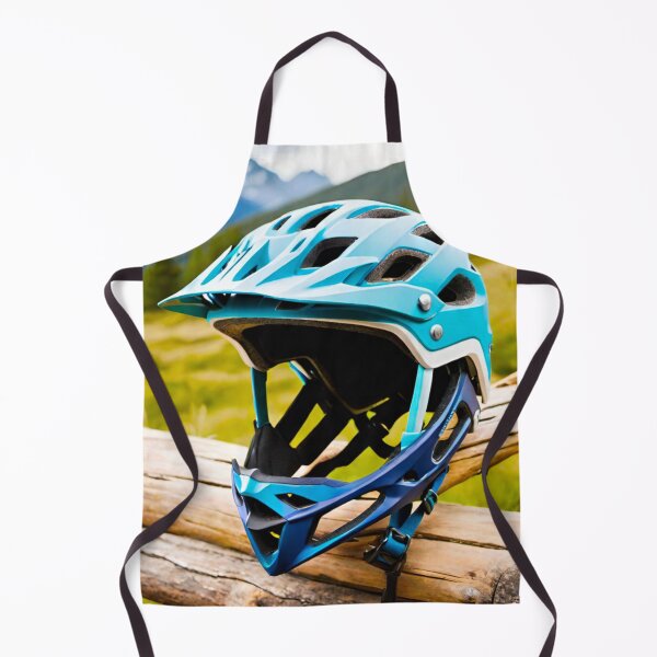 Item preview, MTB Helmet on a Mountain Fence designed and sold by GrizzlyCollective.