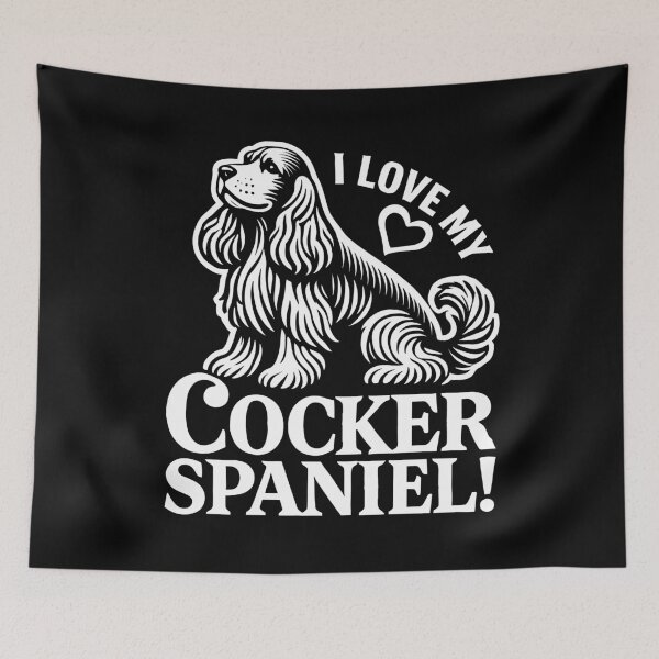 Aperçu de l'œuvre J'ADORE MON COCKER SPANIEL ! - Affectueux, yeux doux, joueur créée et vendue par Darling DeDe.