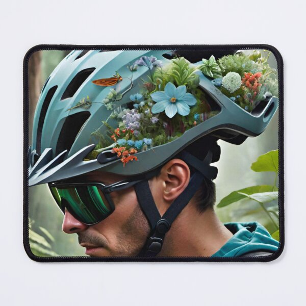 Item preview, Futuristic Floral MTB Helmet Design designed and sold by GrizzlyCollective.