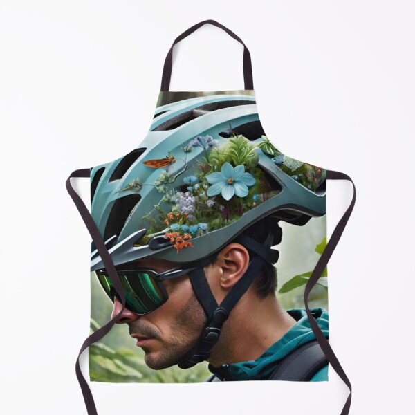 Item preview, Futuristic Floral MTB Helmet Design designed and sold by GrizzlyCollective.