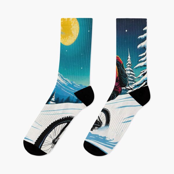 Item preview, MTB Shredding Through Thick Snow designed and sold by GrizzlyCollective.