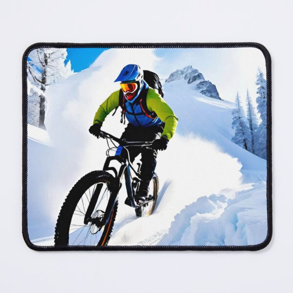 Item preview, Shredding Snow-Covered Trails on MTB designed and sold by GrizzlyCollective.
