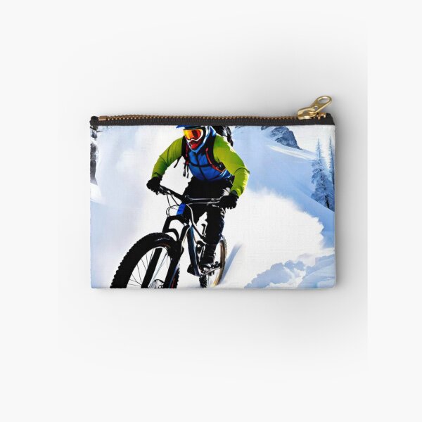 Item preview, Shredding Snow-Covered Trails on MTB designed and sold by GrizzlyCollective.