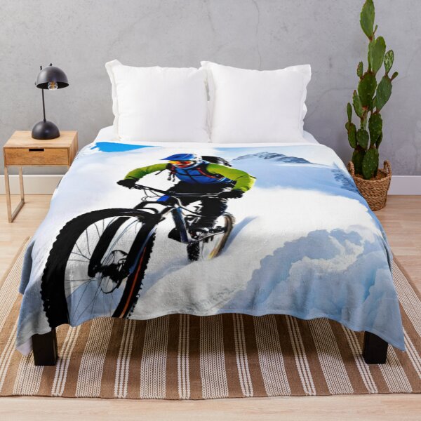 Item preview, Shredding Snow-Covered Trails on MTB designed and sold by GrizzlyCollective.