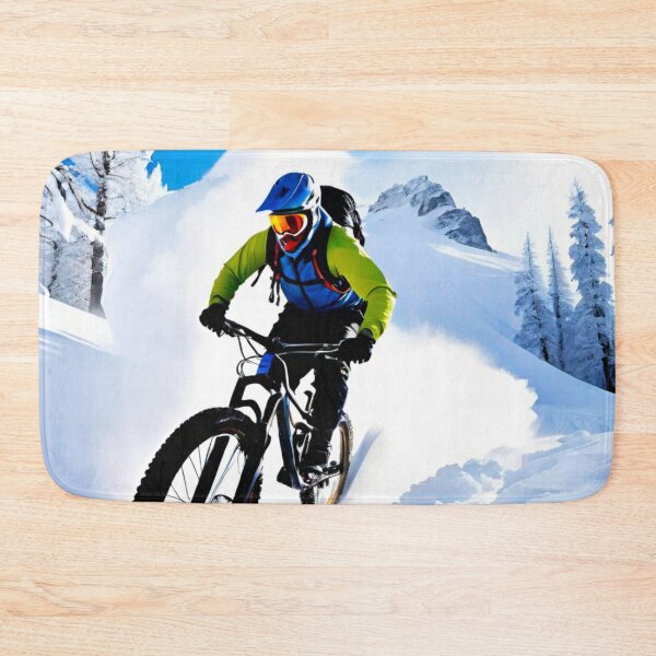 Item preview, Shredding Snow-Covered Trails on MTB designed and sold by GrizzlyCollective.