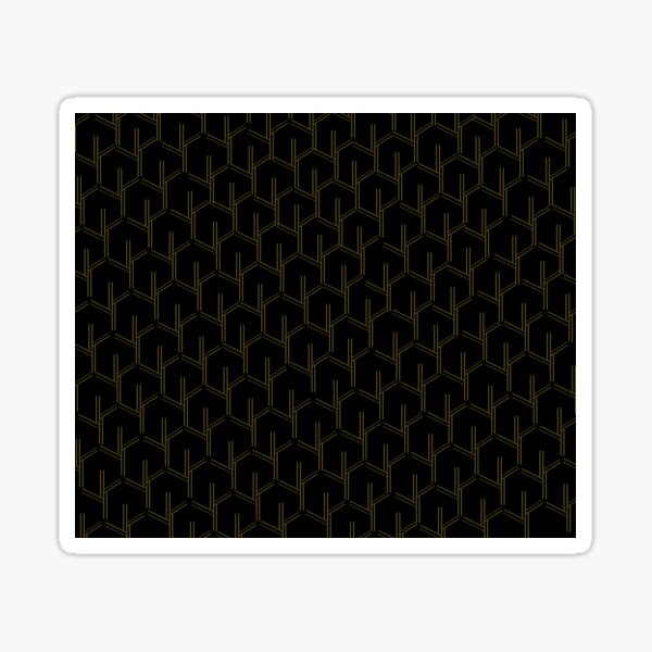 Thicklines comb like black pattern Sticker