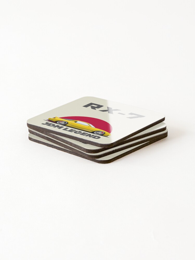 Thumbnail 4 of 5, Coasters (Set of 4), Mazda Rx7 designed and sold by ElseWorldDesign.