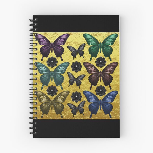 Item preview, Metallic butterflies and black flowers designed and sold by Topmel.