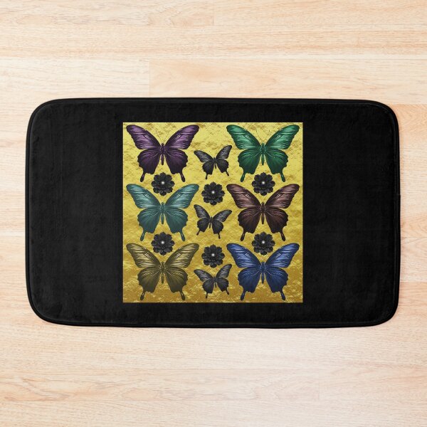 Item preview, Metallic butterflies and black flowers designed and sold by Topmel.