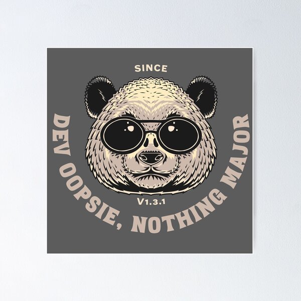 Artikel-Vorschau von DevOps: Oopsie Panda - nothing major, designt und verkauft von teamshell.