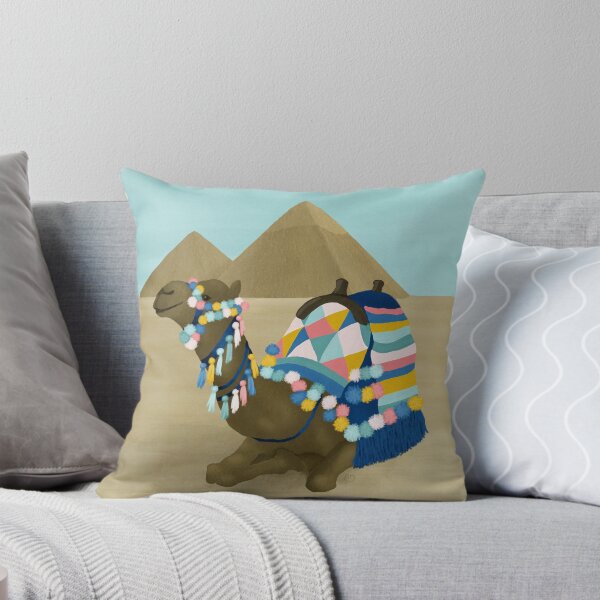 Artikelvorschau, Farbenfrohes Wüstenkamel und Pyramiden entworfen und verkauft von Lisa D Art Designs.