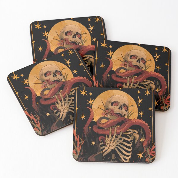 Aperçu de l'œuvre Embrasse sombre – Motif floral d'horreur cosmique créée et vendue par Wilder Designs.