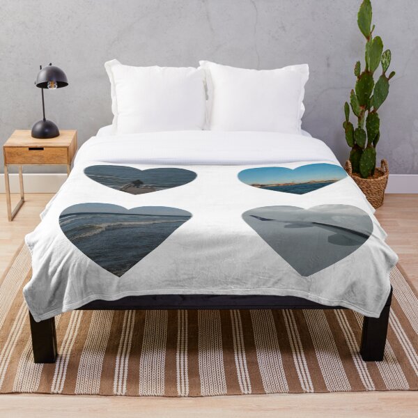 Item preview, Light Blue landscapes in hearts designed and sold by Kodistickers.