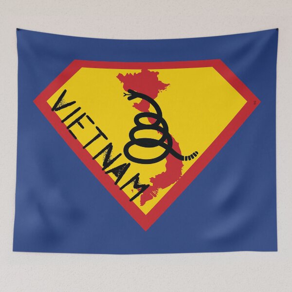 Item preview, VIETNAM Spell Out - Freedom Is The Superpower - Modern Gadsden Snake Flag - Dont Tread On Me SUPERHERO design designed and sold by pelagio.