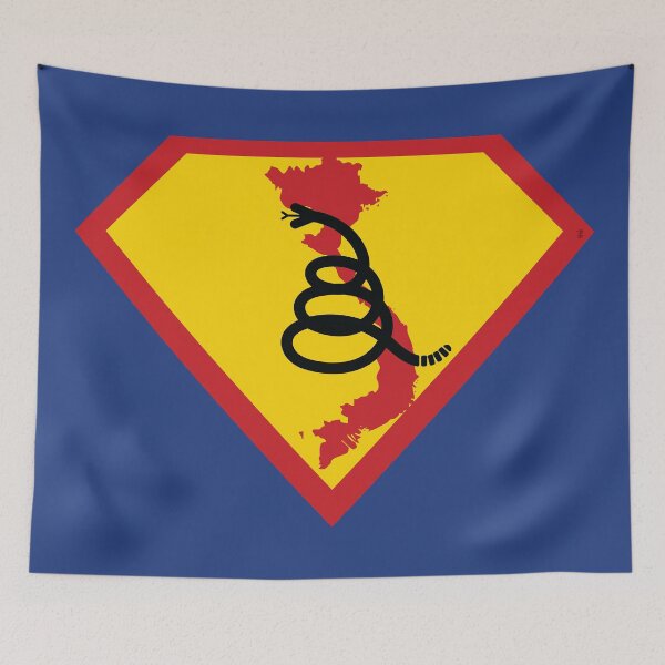 Item preview, VIETNAM - Freedom Is The Superpower - Modern Gadsden Snake Flag - Dont Tread On Me SUPERHERO design designed and sold by pelagio.