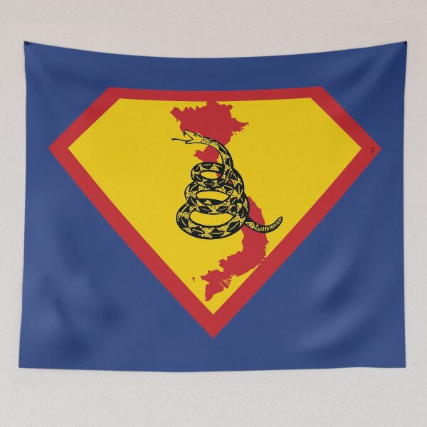 Item preview, VIETNAM  - Freedom Is The Superpower - Gadsden Snake Flag - Dont Tread On Me SUPERHERO design designed and sold by pelagio.