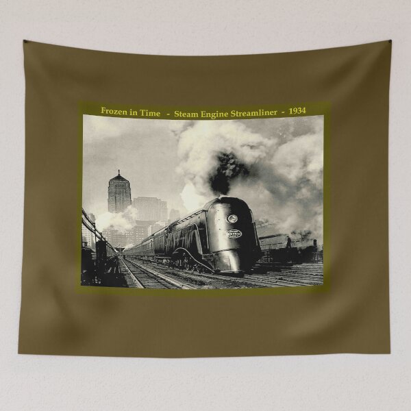 Item preview, Train: Vintage 1934 Passenger Streamliner Travel Advertising Poster Print designed and sold by posterbobs.