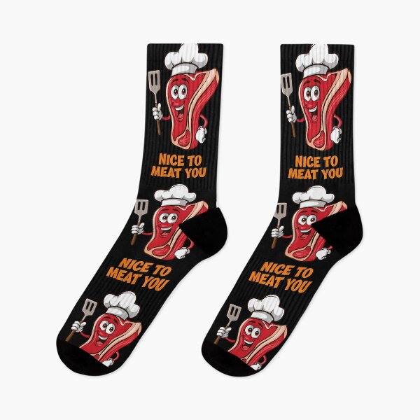 Item preview, Nice To Meat You Funny Food Quote designed and sold by TheArtOfPat.