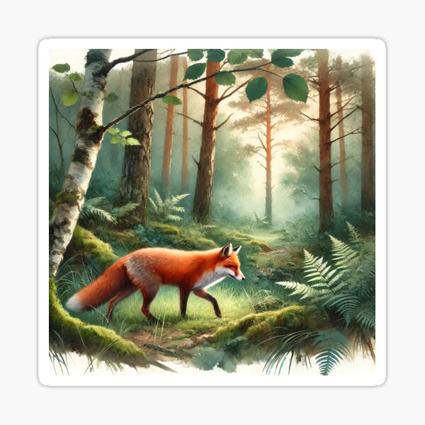 Item preview, Fox in the Forest designed and sold by GraphicMods.