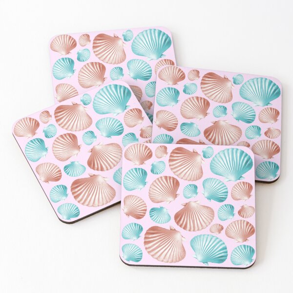 Item preview, Pink and blue shell pattern designed and sold by Topmel.